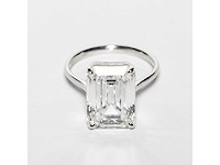 18 karaat witgouden ring met 8,05 crt. diamant. - afbeelding 3 van  18
