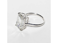 18 karaat witgouden ring met 8,05 crt. diamant. - afbeelding 7 van  18