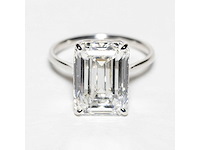 18 karaat witgouden ring met 8,05 crt. diamant. - afbeelding 8 van  18