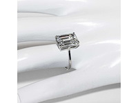 18 karaat witgouden ring met 8,05 crt. diamant. - afbeelding 10 van  18