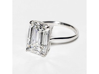 18 karaat witgouden ring met 8,05 crt. diamant. - afbeelding 1 van  18