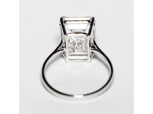 18 karaat witgouden ring met 8,05 crt. diamant. - afbeelding 14 van  18