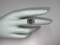 18 karaat witgouden ring met 8,05 crt. diamant. - afbeelding 8 van  20