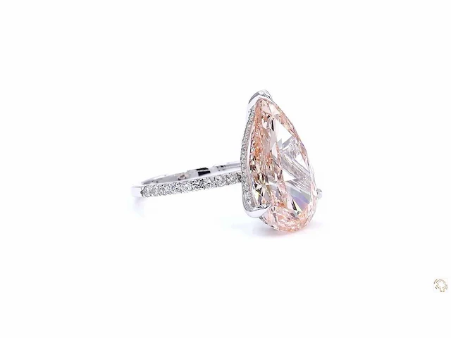 18 karaat witgouden ring met 9,57 crt. diamant - afbeelding 3 van  6