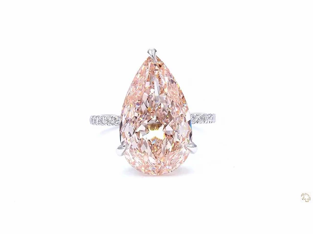 18 karaat witgouden ring met 9,57 crt. diamant - afbeelding 6 van  6