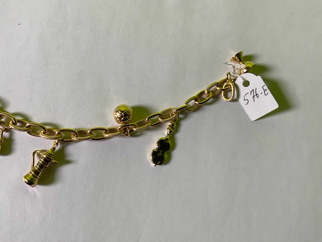 18 karaats geelgouden bedelarmband - afbeelding 3 van  3