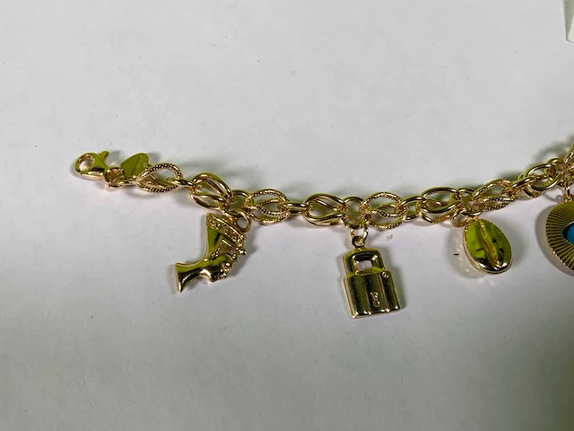 18 karaats geelgouden bedelarmband - afbeelding 2 van  3
