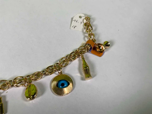 18 karaats geelgouden bedelarmband - afbeelding 3 van  3