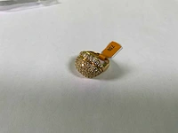 18 karaats geelgouden bolle ring - afbeelding 1 van  4