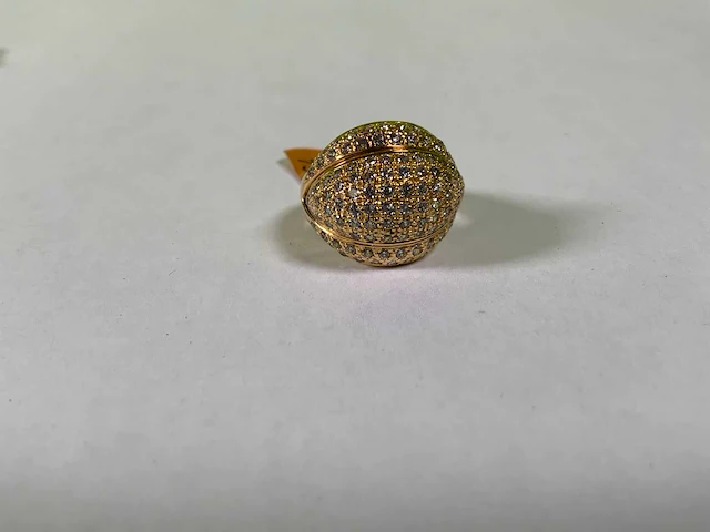 18 karaats geelgouden bolle ring - afbeelding 4 van  4