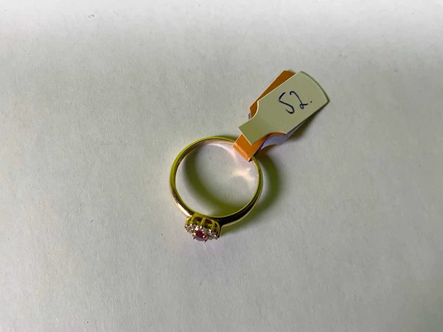 18 karaats geelgouden entourage ring - afbeelding 2 van  3