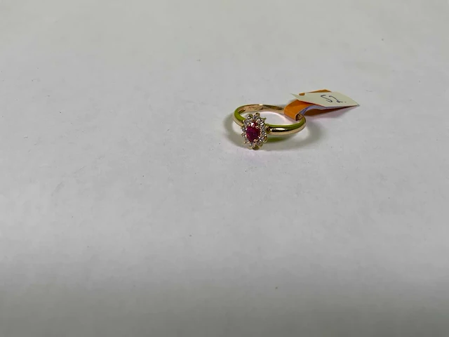 18 karaats geelgouden entourage ring - afbeelding 3 van  3