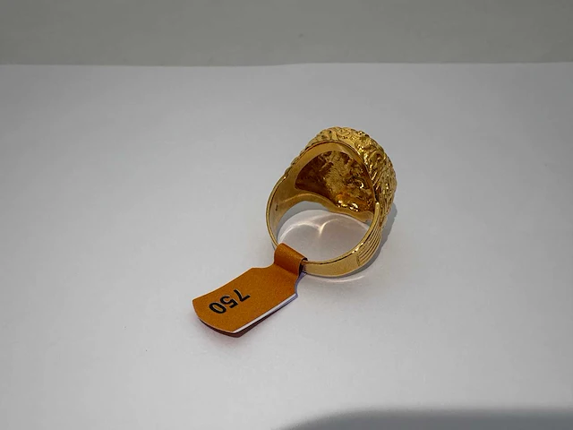18 karaats geelgouden ring met 0,25kt diamant - afbeelding 2 van  3