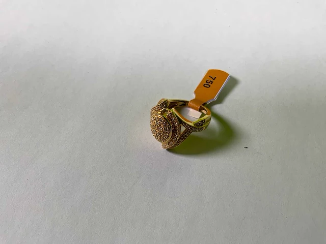18 karaats geelgouden ring - afbeelding 1 van  4