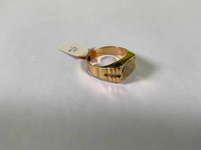 18 karaats geelgouden ring - afbeelding 2 van  4