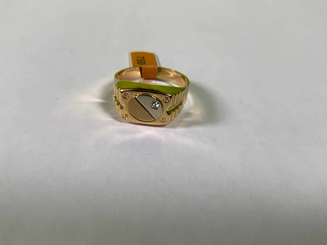 18 karaats geelgouden ring - afbeelding 3 van  4