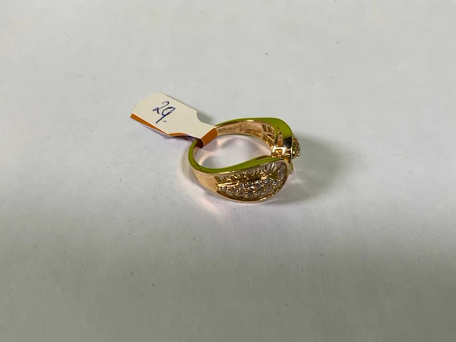18 karaats geelgouden ring - afbeelding 2 van  4