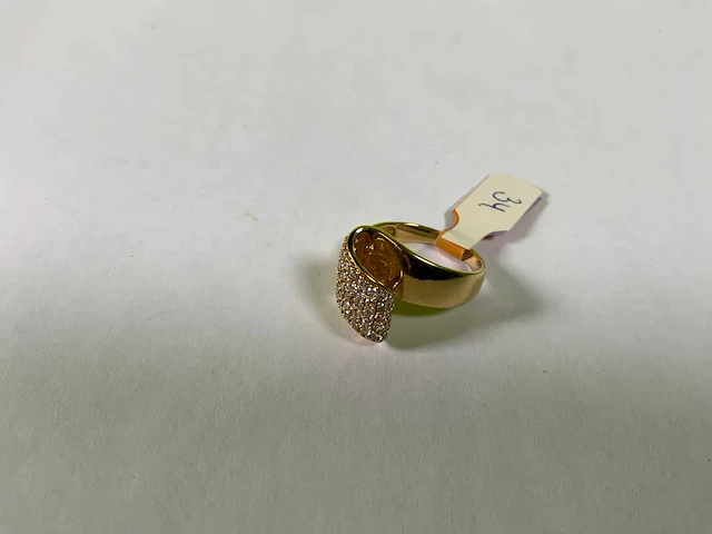 18 karaats geelgouden ring - afbeelding 1 van  3