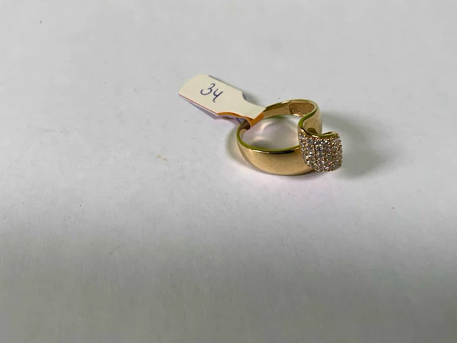 18 karaats geelgouden ring - afbeelding 2 van  3
