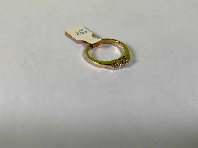 18 karaats geelgouden ring - afbeelding 2 van  3