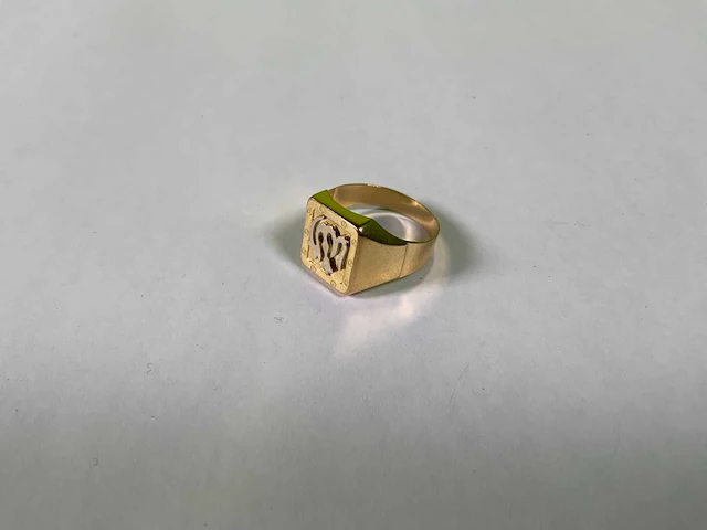 18 karaats geelgouden ring - afbeelding 1 van  4