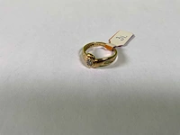18 karaats geelgouden solitairring - afbeelding 1 van  4