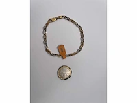18 karaats wit- en geelgouden armband - afbeelding 2 van  2