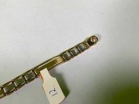 18 karaats wit en geelgouden gematteerde armband - afbeelding 4 van  5