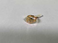 18 karaats wit en geelgouden ring - afbeelding 1 van  4
