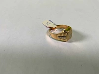 18 karaats wit en geelgouden ring - afbeelding 2 van  4