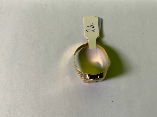 18 karaats wit en geelgouden ring - afbeelding 4 van  4