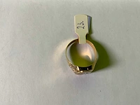 18 karaats wit en geelgouden ring - afbeelding 4 van  4