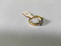 18 karaats wit en geelgouden ring - afbeelding 2 van  4