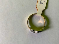18 karaats wit en geelgouden ring - afbeelding 4 van  4
