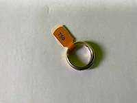 18 karaats wit en geelgouden ring - afbeelding 3 van  3