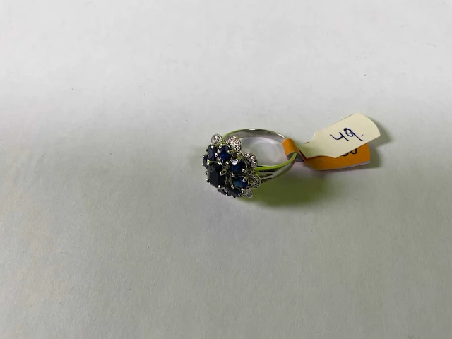 18 karaats witgouden ring - afbeelding 1 van  3