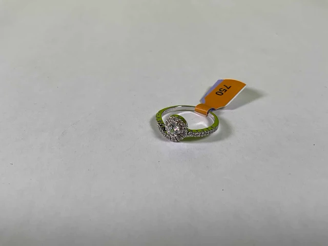 18 karaats witgouden ring - afbeelding 2 van  3
