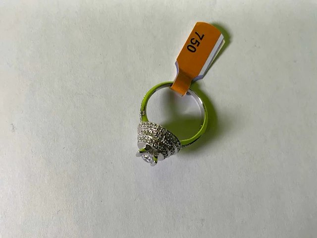 18 karaats witgouden ring - afbeelding 2 van  3