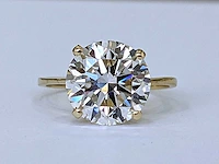 18 krt. geel gouden ring 4,07 crt. diamant