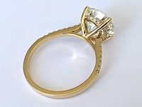 18 krt. geel gouden ring 4,27 crt. diamanten - afbeelding 3 van  8
