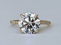 18 krt. geel gouden ring 4,27 crt. diamanten - afbeelding 4 van  8