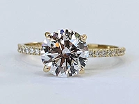 18 krt. geel gouden ring met diamant 2,16 crt. - afbeelding 9 van  13