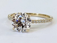18 krt. geel gouden ring met diamant 2,16 crt. - afbeelding 13 van  13