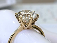 18 krt. geel gouden ring met diamant 3,03 crt. - afbeelding 1 van  7