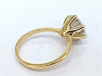 18 krt. geel gouden ring met diamant 3,03 crt. - afbeelding 4 van  7