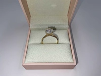 18 krt. geel gouden ring met diamant 3,07 crt. - afbeelding 2 van  12