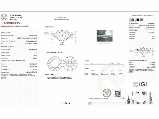 18 krt. geel gouden ring met diamant 3,07 crt. - afbeelding 5 van  12