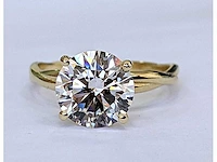 18 krt. geel gouden ring met diamant 3,07 crt. - afbeelding 8 van  12