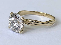 18 krt. geel gouden ring met diamant 3,07 crt. - afbeelding 11 van  12