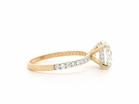 18 krt. geel gouden ring met diamant 3,14 crt. - afbeelding 7 van  10